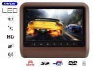 NVOX DV9917N HD BR Monitor samochodowy zagłówkowy LCD 9" cali LED HD DVD USB SD IR FM GRY 12V - NVOX DV9917N HD BR